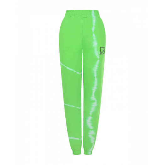 Спортивные брюки зеленого цвета с принтом тай-дай Forte dei Marmi Couture | Фото 1