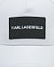 Белая бейсболка с черной кожаной нашивкой Karl Lagerfeld kids | Фото 4