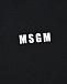 Черная футболка с белым лого MSGM | Фото 3