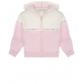 Розовая спортивная куртка с белыми вставками Monnalisa | Фото 1