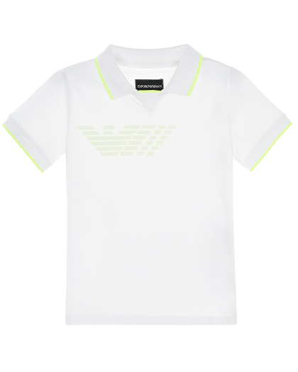 Белая футболка-поло с логотипом Emporio Armani | Фото 1