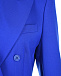 Синий удлиненный двубортный пиджак Parosh | Фото 8