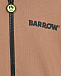 Бежевая спортивная куртка с лого на спине Barrow | Фото 3