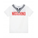 Белая футболка с принтом &quot;гюйс&quot; Moschino | Фото 1