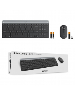 Комплект: клавиатура + мышь Slim Wireless Keyboard and Mouse Combo MK470 GRAPHITE Logitech , арт. 920-009206 | Фото 2