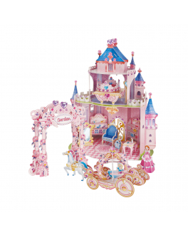 Пазл 3D &quot;Замок принцессы с садом&quot; (с наклейками и стразами), 92 детали CubicFun , арт. E1623H | Фото 2