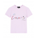 Сиреневая футболка с цветной надписью Emporio Armani | Фото 1