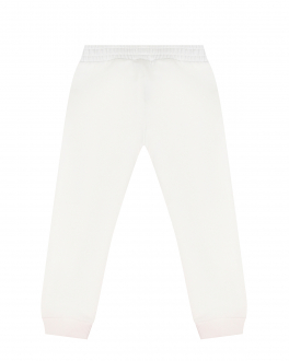 Белые спортивные брюки с черным логотипом Moschino Белый, арт. HQP02Y LDA27 10101 | Фото 2