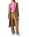 Двубортное пальто с розовыми лацканами, бежевое MSGM | Фото 2