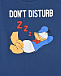 Синяя толстовка с принтом &quot;do not disturb&quot; Saint Barth | Фото 3