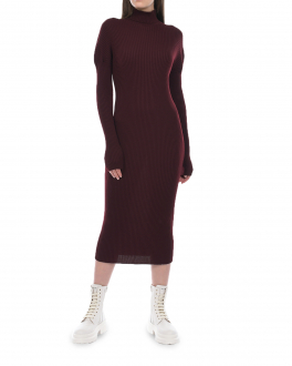 Бордовое платье из шерстяного трикотажа MRZ Бордовый, арт. FW22-0036 0803 | Фото 2