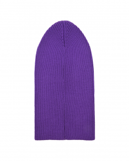 Фиолетовая шапка-шлем из шерсти Jan&Sofie Фиолетовый, арт. YU_068 75895 | Фото 2