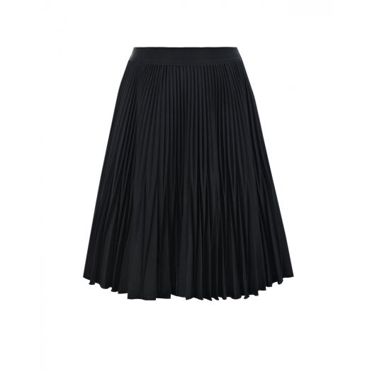 Черная юбка с поясом на резинке Aletta | Фото 1