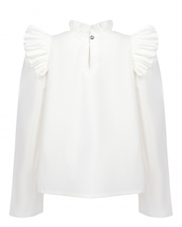 Белая блуза с оборками Monnalisa , арт. 710304 0117 0001 | Фото 2