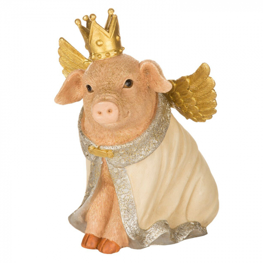 Новогодний сувенир KARLSBACH &quot;Свинка Принцесса&quot; 21,5см  | Фото 1