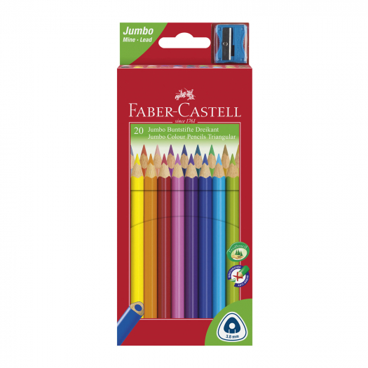 Набор цветных карандашей &quot;Jonior Grip&quot; с точилкой, в картонной упаковке, 20 шт Faber-Castell | Фото 1