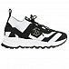 Кроссовки-носки на шнуровке с черными детали, белые Philipp Plein | Фото 2