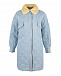 Двустороннее пальто-рубашка из меха норки цвета &quot;мимоза&quot; и простеганного голубого денима Blancha | Фото 2