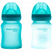 Бутылочка стеклянная с индикатором температуры 150мл, бирюзовый Everyday Baby | Фото 3