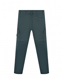 Темно-зеленые брюки с накладными карманами Stone Island , арт. 751630311 V0157 PETROL | Фото 2
