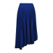 Синяя асимметричная юбка с плиссировкой  | Фото 1