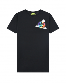 Черная футболка с разноцветным лого Barrow Черный, арт. 33060 110 NERO/BLACK | Фото 1