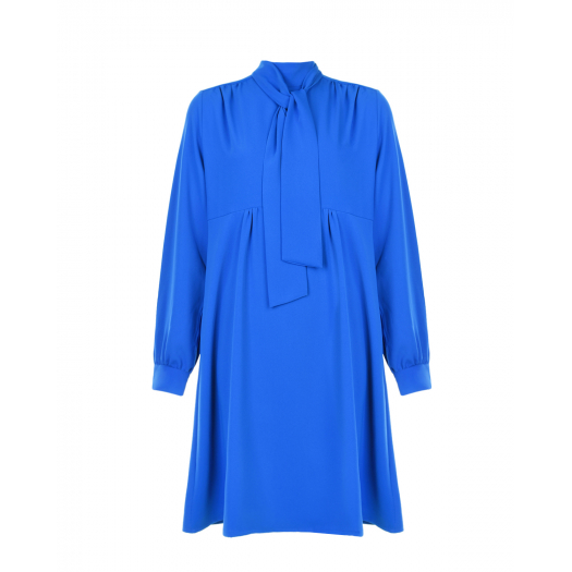 Синее приталенное платье Audrey Pietro Brunelli | Фото 1