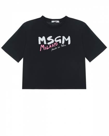 Черная футболка с логотипом MSGM | Фото 1