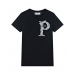 Черная футболка с крупным лого Philipp Plein | Фото 1