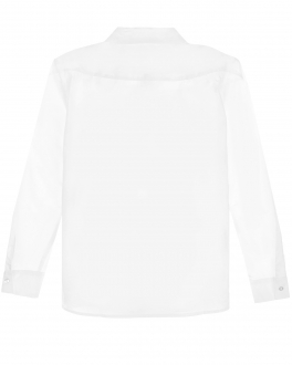Белая рубашка с аппликацией в клетку MM6 Maison Margiela Белый, арт. M60145 MM014 M6100 | Фото 2