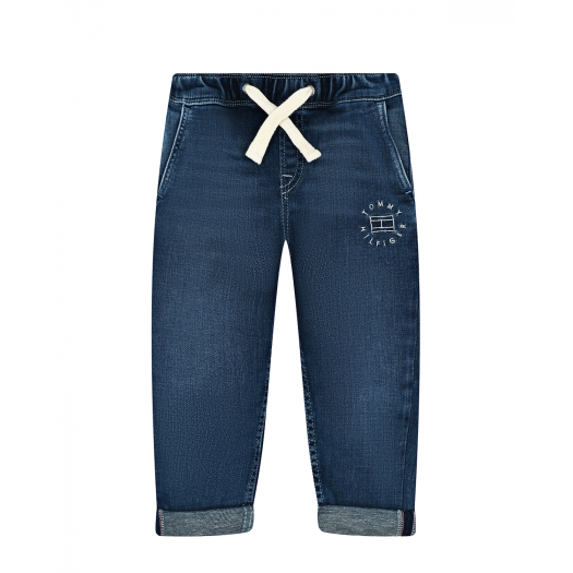 Синие джинсы из трикотажного денима Tommy Hilfiger | Фото 1