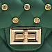 Зеленая стеганая сумка со стразами, 17x10.5x6.5 см Monnalisa | Фото 5