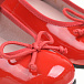 Красные туфли с тонким бантом Pretty Ballerinas | Фото 6