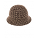 Коричневая шляпа со сплошным логотипом GUCCI | Фото 1
