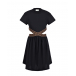 Черное платье с прорезями на талии Fendi | Фото 1