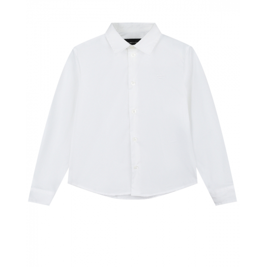 Белая рубашка с логотипом в тон Emporio Armani | Фото 1