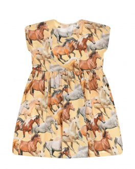 Хлопковое платье Cia Horse Dreams Molo Мультиколор, арт. 4S22E108 6481 | Фото 2