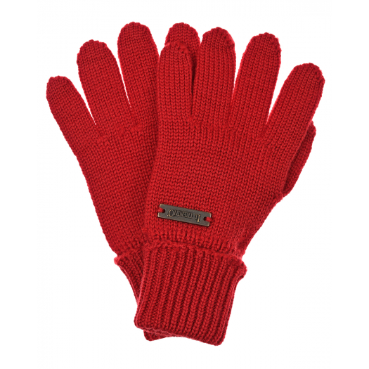 Красные перчатки из шерсти Il Trenino | Фото 1