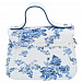 Белая сумка с синим цветочным принтом, 18x17x8 см Monnalisa | Фото 3