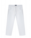 Белые льняные брюки