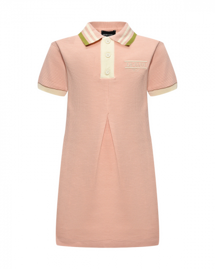 Платье с воротником-поло, розовое Emporio Armani | Фото 1