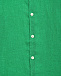 Льняная рубашка с длинными рукавами, зеленая Saint Barth | Фото 3