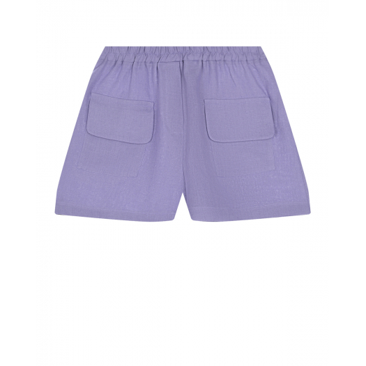 Фиолетовые шорты с поясом на резинке Paade Mode | Фото 1