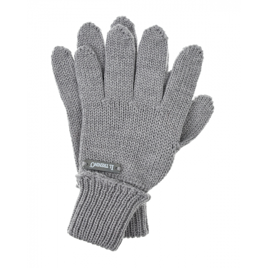 Светло-серые базовые перчатки Il Trenino | Фото 1