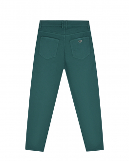 Зеленые брюки из хлопка Emporio Armani Зеленый, арт. 3L4J79 4N6BZ 0556 | Фото 2