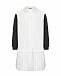 Белое платье с контрастными рукавами  | Фото 2