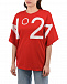 Красная футболка с белым логотипом No. 21 | Фото 7