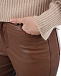 Кожаные брюки коричневого цвета  | Фото 6