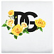 Одеяло с принтом &quot;желтые розы&quot; и лого Dolce&Gabbana | Фото 2