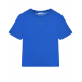 Синяя футболка с логотипом в тон Dolce&Gabbana | Фото 1